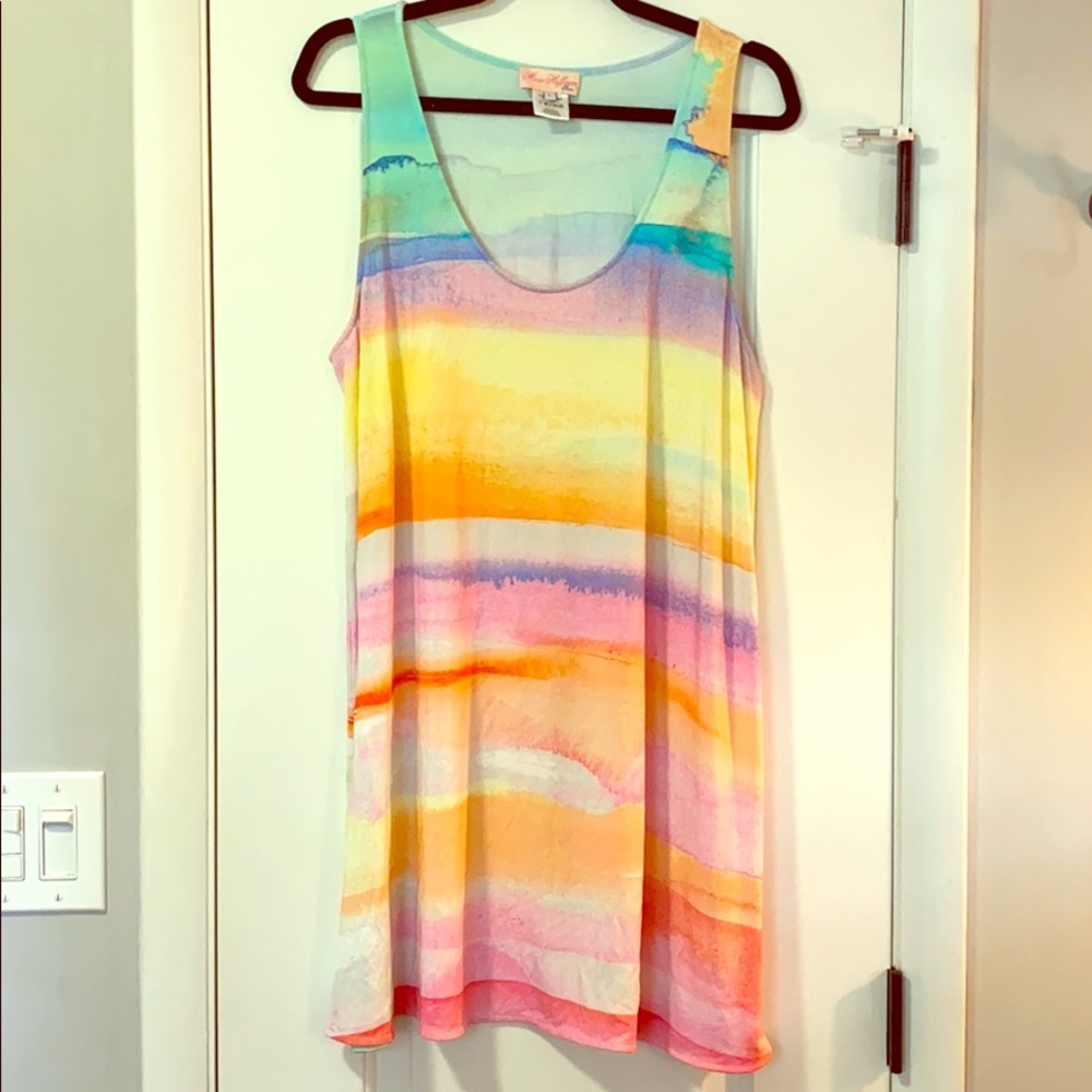Mara Hoffman Swim Sky Dye swing dress cover up